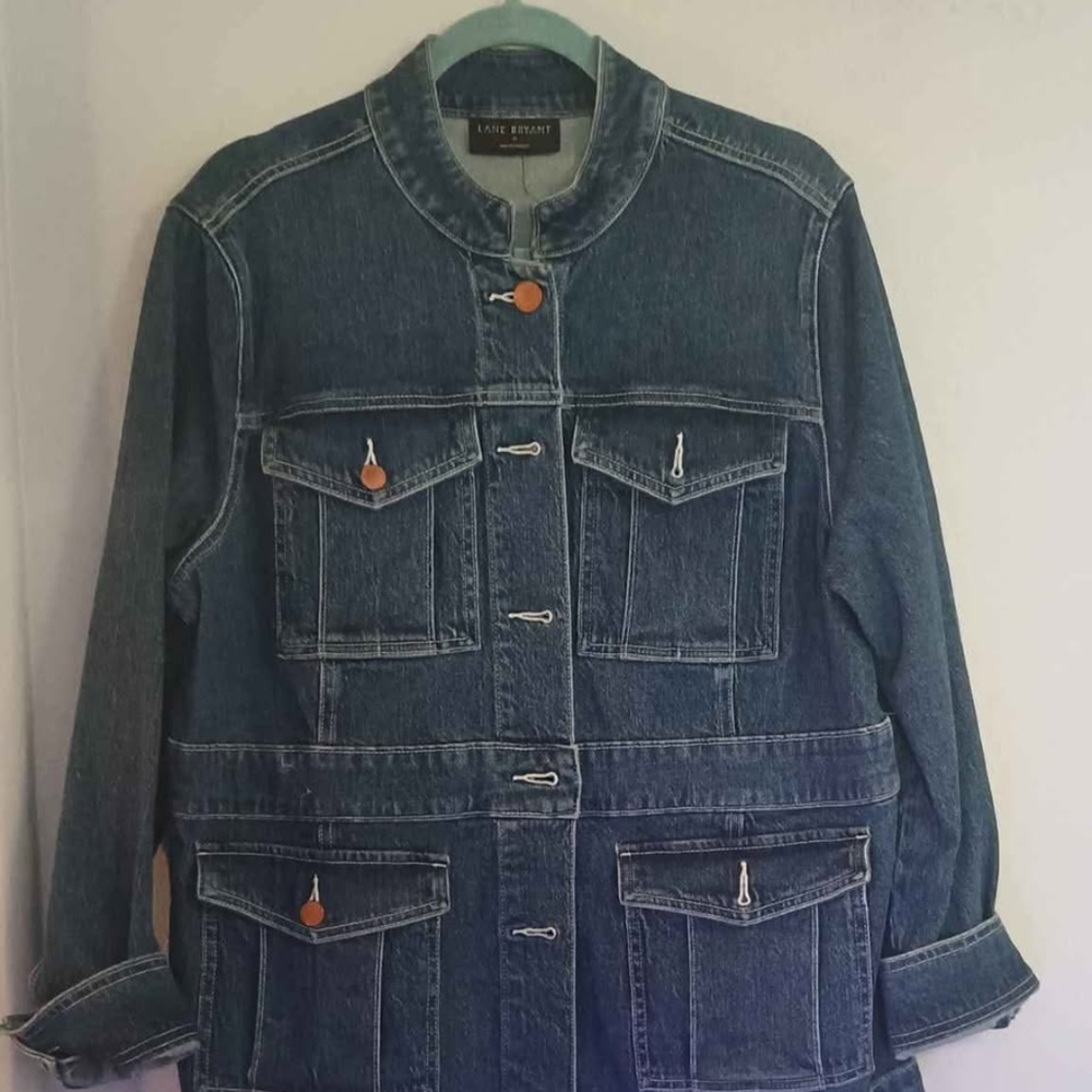 Lane Bryant Denim Jacket with Button Accents